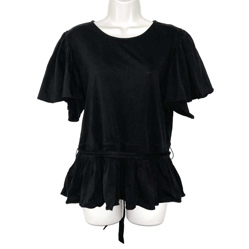 Elegant Black Women's Peplum Top